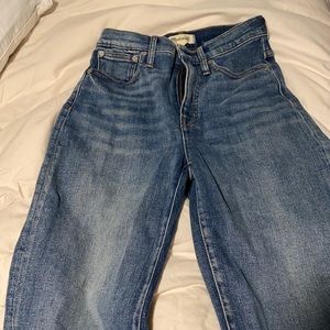 Madewell Wide Leg Cropped Medium Wash Jeans Sz 25
